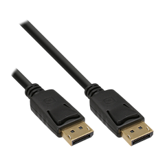 DisplayPort Kabel, schwarz, vergoldete Kontakte, 3m