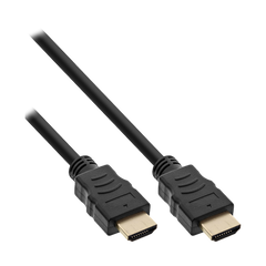 HDMI Kabel, HDMI-High Speed mit Ethernet, Premium, Stecker / Stecker, schwarz / gold, 2m