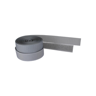 Kabelbinder, Klettverschlussband 2-teilig, 25mm, grau, 3m