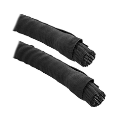 Kabelkanal, Geflechtschlauch mit Polyestergewebemantel, selbstverschließend in schwarz, 10mm Durchmesser , 2m