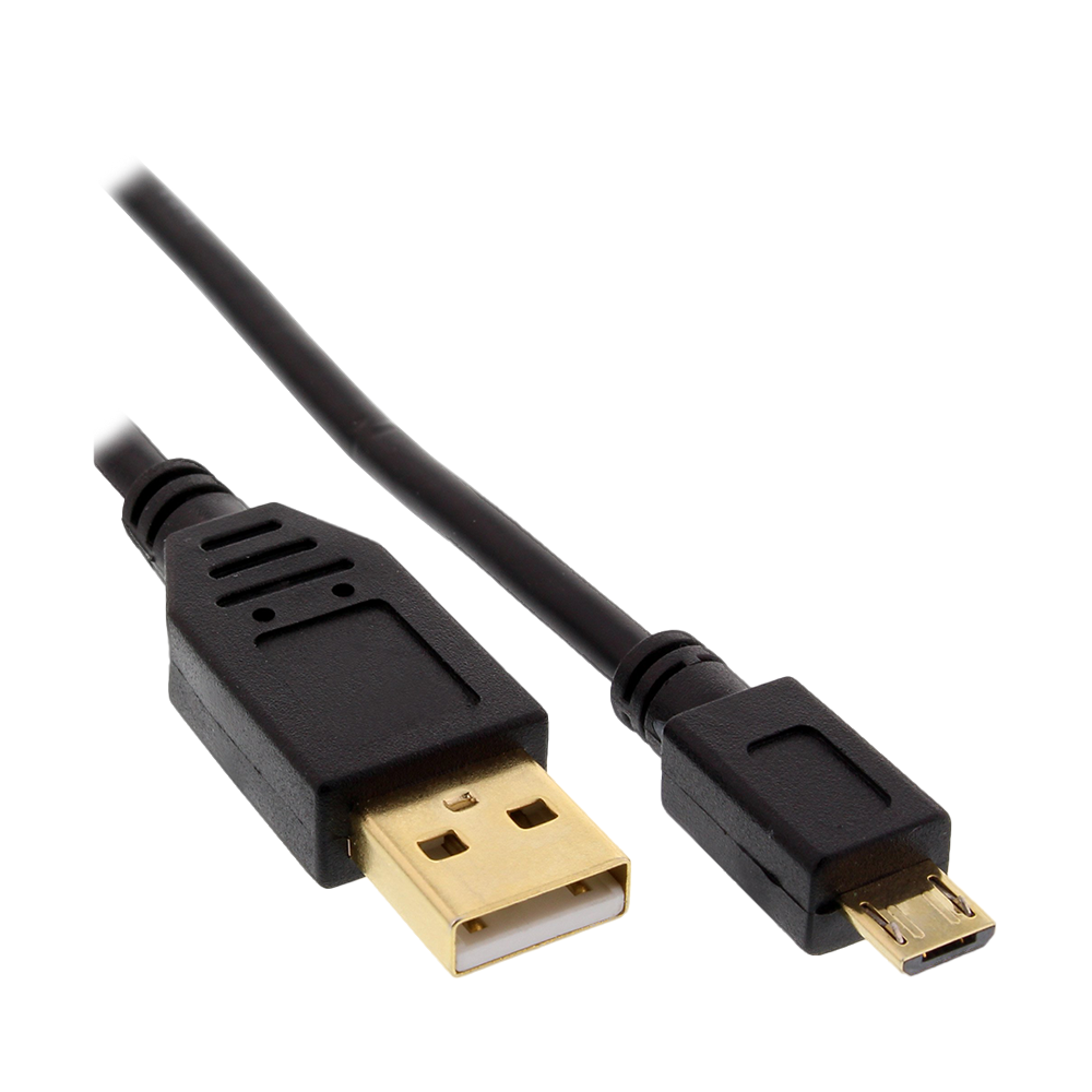 Micro-USB 2.0 Kabel, USB-A Stecker an Micro-B Stecker, vergoldete Kontakte, 1,5m