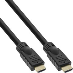 HDMI Kabel, HDMI-High Speed mit Ethernet, Premium, Stecker / Stecker, schwarz / gold, 3m