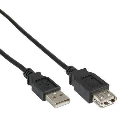 USB 2.0 Verlängerung, Stecker / Buchse, Typ A, schwarz, 1,8m