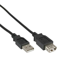 USB 2.0 Verlängerung, Stecker / Buchse, Typ A, schwarz, 1,8m